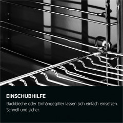 AEG Backofen 6000 »OU5AB20ZSM 949496394« mit Aqua-Reinigungsfunktion Heißluft: Gleichmäßiges Garen auf 3 Ebenen: ideal für Mehrblech‑Backen