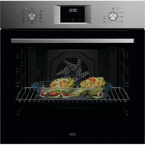 AEG Backofen 6000 »OU5AB20ZSM 949496394« mit Aqua-Reinigungsfunktion Heißluft: Gleichmäßiges Garen auf 3 Ebenen: ideal für Mehrblech‑Backen