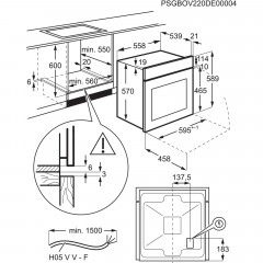 AEG BPE53516AB, Backofen (Einbaugerät, 65 l, 594 mm breit), Serie 6000