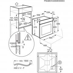 AEG BPE53516AB, Backofen (Einbaugerät, 65 l, 594 mm breit), Serie 6000