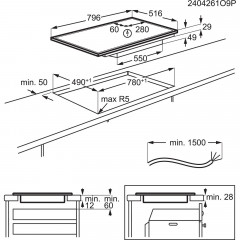 AEG TO 84 IB0FRB Induktionkochfeld (796 mm breit, 4 Kochzonen)
