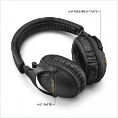 MARSHALL Monitor III, Over-ear Kopfhörer Bluetooth Schwarz
