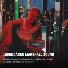 MARSHALL Emberton III Bluetooth Lautsprecher, Black and Brass, Wasserfest
