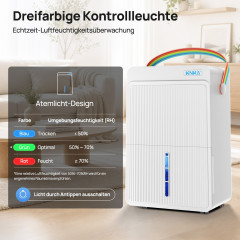 KNKA PRO PD30MA Leistungsstarker Entfeuchter Luftentfeuchter Weiß (350 Watt, Entfeuchterleistung: 25 l/d, Raumgröße: 60 m²)