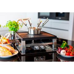 SOLIS OF SWITZERLAND Tischgrill »COMBI-GRILL 3 IN 1, Fondue, Raclette, Grill« 2000 W