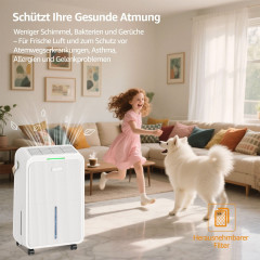 7MAGIC PD22 Luftentfeuchter Weiß, Entfeuchterleistung: 16 l/d, Raumgröße: 253 m³)