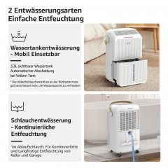 7MAGIC PD22 Luftentfeuchter Weiß, Entfeuchterleistung: 16 l/d, Raumgröße: 253 m³)