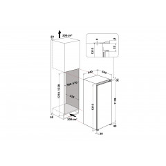 Privileg Einbaukühlschrank »PRCI 12GF2« 121,5 cm hoch 54 cm breit 156 Liter - komfortabel kühlen auf kleinstem Raum