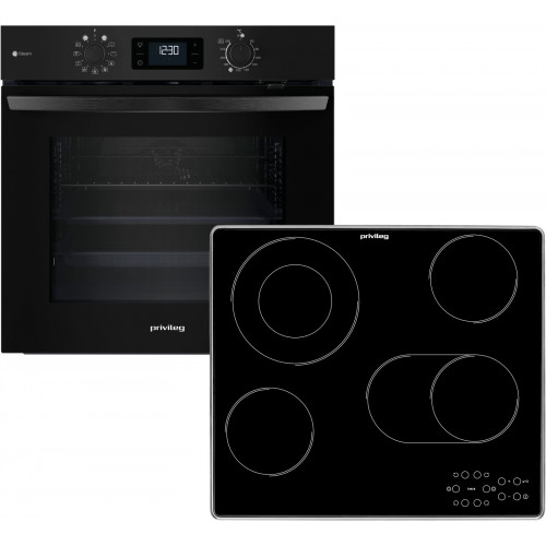 Privileg Backofen-Set »PBA2S85HU1K« Hydrolyse Set, 2 Stk. tlg. Schonendes Garen dank des Turn&Go Dampfprogrammes für beste Ergebnisse