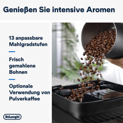De'Longhi Kaffeevollautomat »Magnifica Evo Next ECAM310.60.GB, Barista-Genuss per Touch, grau« MyLatteFunktion, 3 Benutzerprofile, LatteCrema Milchsystem, 10 Rezepte