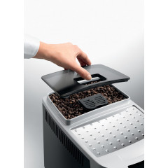 DELONGHI Magnifica S ECAM21.116.SB - 5 Kaffeespezialitäten, kompakt, elegantes Design, Direktwahltasten, leichte Bedienung, Kaffeevollautomat Silber