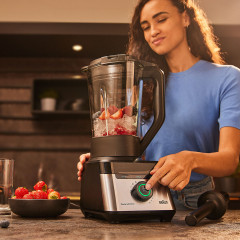 Braun Standmixer »PowerBlend 7 JB 7551 BK - 1400W, Hochleistungsmixer, 9 Programme, 2 L« 1400 W 30.000 U/min, 10 Geschwindigkeiten, Metallkupplung, spülmaschinenfest