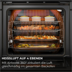 HAIER H6 ID23B3YTB, Einbau-Backofen (Einbaugerät, 78 l, 595 mm breit), ID Series 2