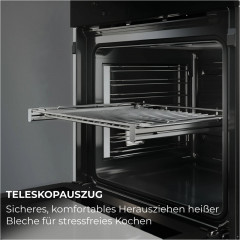 HAIER H6 ID23B3YTB, Einbau-Backofen (Einbaugerät, 78 l, 595 mm breit), ID Series 2