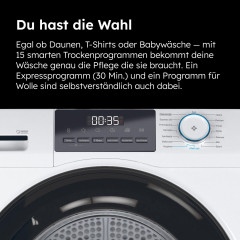 HAIER HD80-E929E-DE Wärmepumpentrockner Series 929 (8 kg, Weiß)