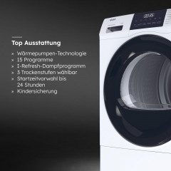 HAIER HD80-E929E-DE Wärmepumpentrockner Series 929 (8 kg, Weiß)