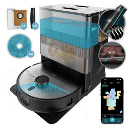 Cecotec Conga X100 Duo X-Tend ProAI Staubsaugerroboter mit Automatischer Entleerungsstation