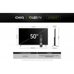 CHIQ U50QST QLED TV (Flat, 50 Zoll / 127 cm, UHD 4K, SMART TV)