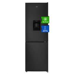 CHIQ FBM228NE4DE No Frost mit Wasserspender Kühlgefrierkombination (E, 221 kWh, 170 cm hoch, Dunkel Edelstahl)