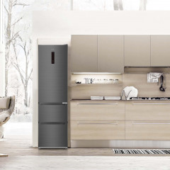 CHIQ CID282NEIBE No Frost Italienische Kühl-Gefrier-Kombination (E, 233 kWh, 1920 mm hoch, Schwarz)