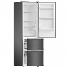 CHIQ CID282NEIBE No Frost Italienische Kühl-Gefrier-Kombination (E, 233 kWh, 1920 mm hoch, Schwarz)