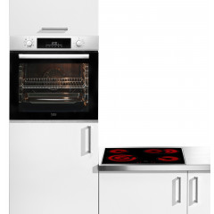 BEKO Backofen-Set »BBSM12320X« mit Teleskopauszug nachrüstbar Hydrolyse Set, Gleichmäßige Heißluft für perfekte Ergebnisse dank Aeroperfect