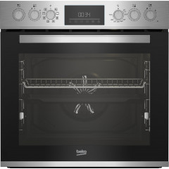BEKO Elektro-Herd-Set »BBUM12328X« mit 1-fach-Teleskopauszug Hydrolyse Gleichmäßige Heißluft für perfekte Ergebnisse dank Aeroperfect