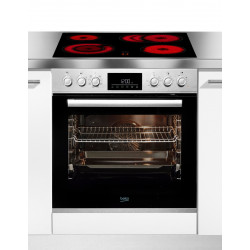 BEKO Elektro-Herd-Set »BBUM12328X« mit 1-fach-Teleskopauszug Hydrolyse Gleichmäßige Heißluft für perfekte Ergebnisse dank Aeroperfect