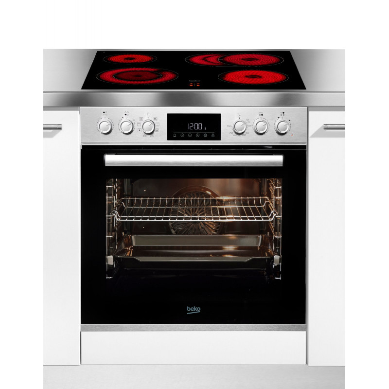 BEKO Elektro-Herd-Set »BBUM12328X« mit 1-fach-Teleskopauszug Hydrolyse Gleichmäßige Heißluft für perfekte Ergebnisse dank Aeroperfect