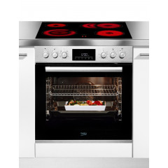 BEKO Elektro-Herd-Set »BBUM12328X« mit 1-fach-Teleskopauszug Hydrolyse Gleichmäßige Heißluft für perfekte Ergebnisse dank Aeroperfect