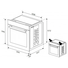 BEKO BBUM13329XS, Einbauherdset (Glaskeramikkochfeld, A, 72 l)