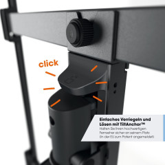 VOGEL´S TVM 3649 TV Wandhalterung, max. 77 Zoll, Ausziehbar, Neigbar, Schwenkbar, Schwarz