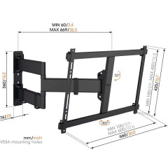 Vogel`s COMFORT TVM 3845 Wandhalterung neigbar bis 100Zoll