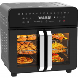 DEWELLING Dual Zone Heißluftfritteuse XXL Airfryer 23L Heißluftfriteuse 2200 Watt Schwarz DEWELLING Dual Zone Heißluftfritteuse XXL Airfryer 23L Heißluftfriteuse 2200 Watt Schwarz