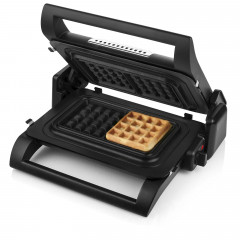NOVA 4in1 Kontaktgrill, Waffeleisen, Sandwichmaker, Schwarz / Silber (1500 Watt)
