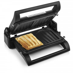 NOVA 4in1 Kontaktgrill, Waffeleisen, Sandwichmaker, Schwarz / Silber (1500 Watt)