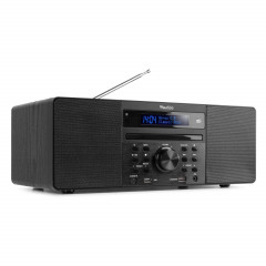AUDIZIO Radio/CD-Player Prato DAB Radio, KW|DAB+|DAB, DAB, Bluetooth, Schwarz