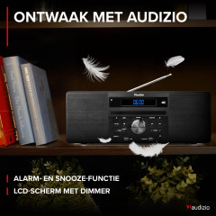 AUDIZIO Radio/CD-Player Prato DAB Radio, KW|DAB+|DAB, DAB, Bluetooth, Schwarz