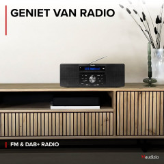 AUDIZIO Radio/CD-Player Prato DAB Radio, KW|DAB+|DAB, DAB, Bluetooth, Schwarz