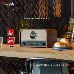 AUDIZIO Radio/CD-Player Salerno DAB Radio, KW|DAB+|DAB, FM, DAB+, DAB, Bluetooth, Braun