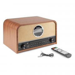AUDIZIO Radio/CD-Player Salerno DAB Radio, KW|DAB+|DAB, FM, DAB+, DAB, Bluetooth, Braun