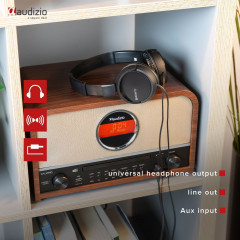AUDIZIO Radio/CD-Player Salerno DAB Radio, KW|DAB+|DAB, FM, DAB+, DAB, Bluetooth, Braun