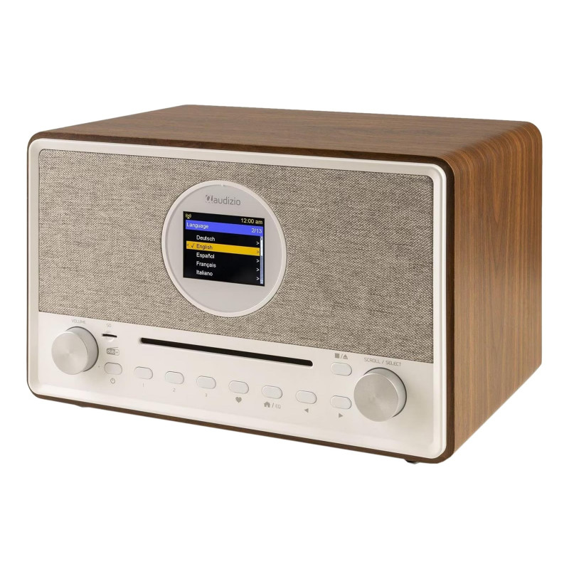 AUDIZIO LUCCA WOOD/BROWN Internet Radio, KW|DAB+|DAB|Internetradio, Internet Radio, FM, DAB+, Bluetooth, Braun/Weiss
