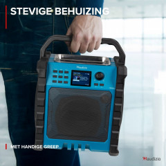AUDIZIO Temi-XL Jobsite Baustellenradio, KW|DAB+|DAB, FM, DAB+, DAB, Bluetooth, Blau