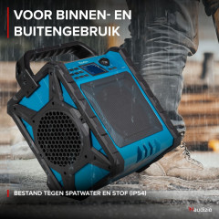 AUDIZIO Temi-XL Jobsite Baustellenradio, KW|DAB+|DAB, FM, DAB+, DAB, Bluetooth, Blau
