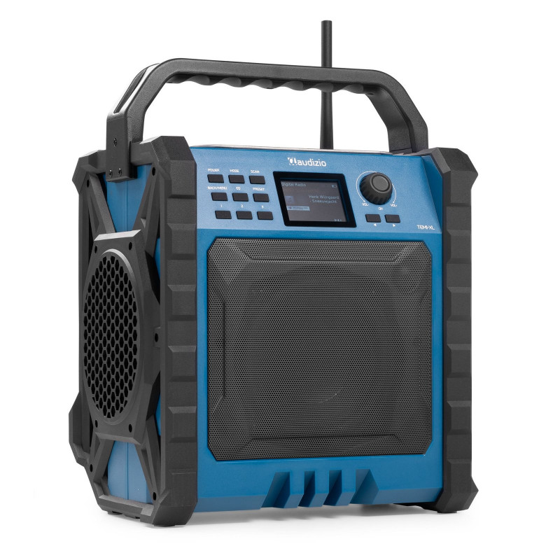 AUDIZIO Temi-XL Jobsite Baustellenradio, KW|DAB+|DAB, FM, DAB+, DAB, Bluetooth, Blau
