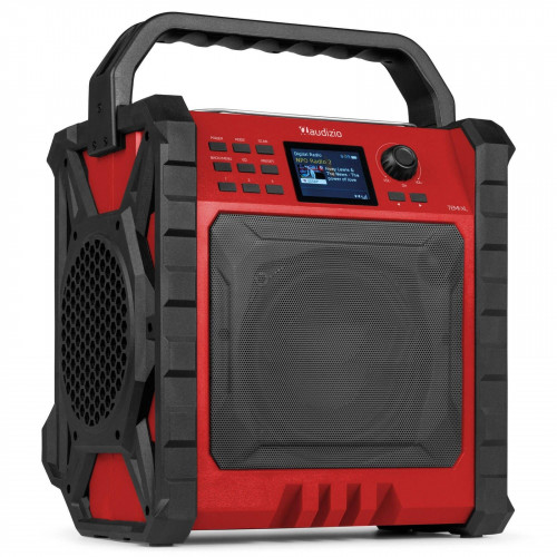 AUDIZIO Jobsite XL Baustellenradio, KW|DAB+|DAB, KW, DAB+, DAB, Bluetooth, Rot