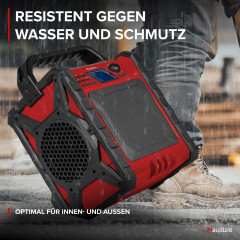 AUDIZIO Jobsite XL Baustellenradio, KW|DAB+|DAB, KW, DAB+, DAB, Bluetooth, Rot