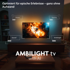 PHILIPS Ambilight TV 43PQS8651/12 QLED TV (Flat, 43 Zoll / 108 cm, UHD 4K, SMART TV, Ambilight)