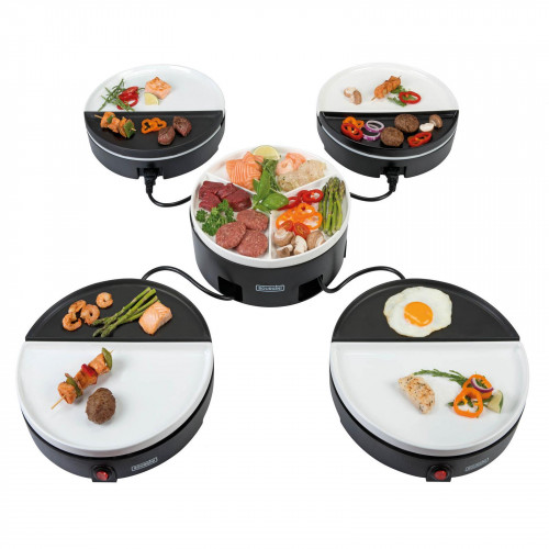 BOURGINI Bourgini Chef's Dinnerparty - Gourmet-Set - Grillplatte - 4 bis 5 Personen Tischgrill